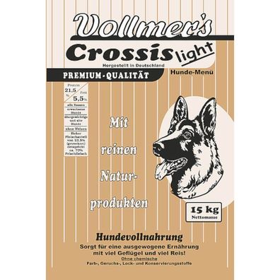 Vollmer´s Hunde Trockenfutter Alleinfutter Crossis Light