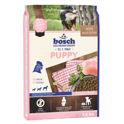 Bosch Welpenfutter Trockenfutter Aufzuchtfutter Puppy 7,5kg