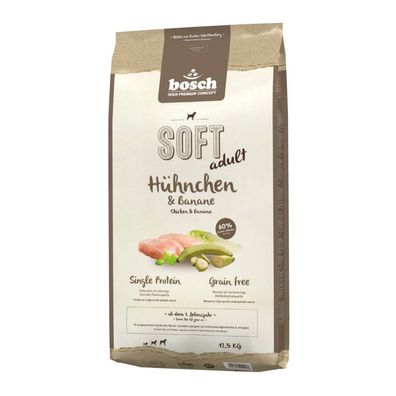 Bosch Hundetrockenfutter Adult Soft Huhn + Banane 12,5kg