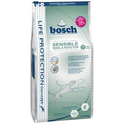 Bosch Hunde Diätfutter Trockenfutter Sensible Renal + Reduction 11,5kg