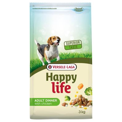 Versele-Laga Hunde Trockenfutter Alleinfutter Happy Life Adult Huhn 15kg