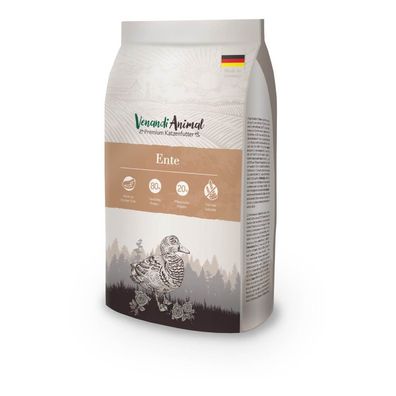 Venandi Katzen Trockenfutter Alleinfutter Ente 1,5kg