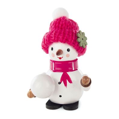 Miniaturfigur Schneefrau Emma mit Schneeball BxHxT 5x8x4,5cm NEU Weih