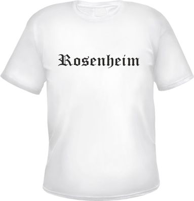 Rosenheim Herren T-Shirt - Altdeutsch - Weißes Tee Shirt