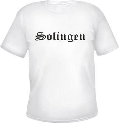 Solingen Herren T-Shirt - Altdeutsch - Weißes Tee Shirt