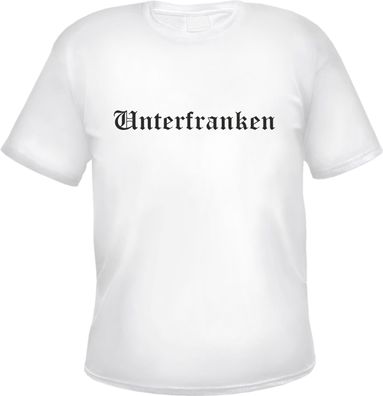 Unterfranken Herren T-Shirt - Altdeutsch - Weißes Tee Shirt