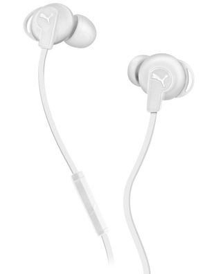 Puma Bulldogs Headset InEar + Mic White Sport Kopfhörer Ohrhörer Fernbedienung