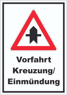 Vorfahrt nächste Kreuzung/Einmündung Aufkleber