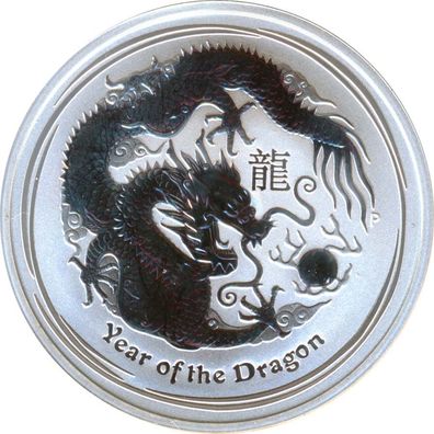 Australien Lunar 2 - 2012 Jahr des Drachen 1 Oz Silber*