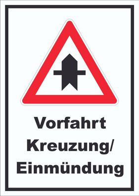 Vorfahrt nächste Kreuzung/Einmündung Schild