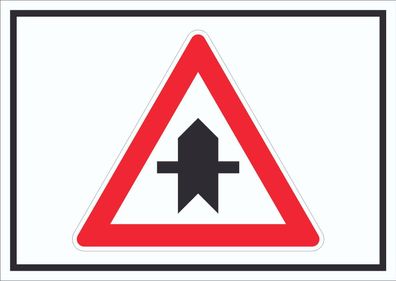 Vorfahrt nächste Kreuzung/Einmündung Symbol Schild