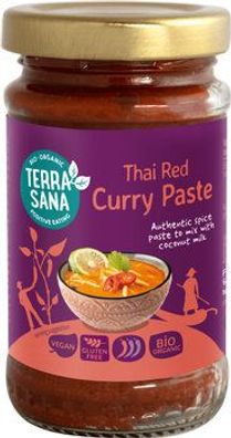 TerraSana 3x Rote Thai Curry Paste 120g