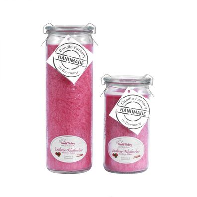 Candle Factory Kerzen-Set Erdbeer-Rhabarber Big + Mini Jumbo Duftkerze