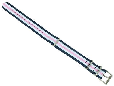 Tom Tailor Outdoorband Durchzugsband 18mm Textil blau/weiß/rosa 5416103