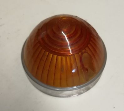 Hella, Blinkleuchte, Lichtscheibe, Blinklichtglas, Chromring, neu