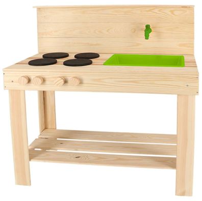 Esschert Design Spielzeugküche - Matschküche M 78 cm - Holz & Kunststoff