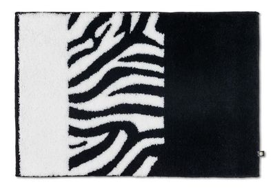 Rhomtuft Badteppich Zebra eckig m. runden Kanten 60x60cm