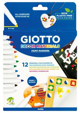 Giotto Decor Materials Fasermaler, 12 Stück