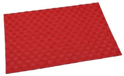 Tischsets abwaschbar 45,5cm x 30cm rot - 4 Stück