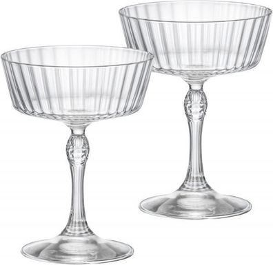 2 x Cocktailglas Fizz Cocktailschale Sektschale America 20s 27,5cl