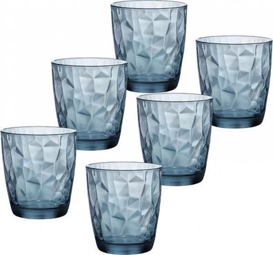 Wassergläser 30,5cl Diamond Ocean Blue - 6 Stück