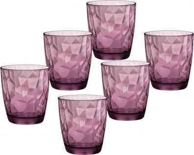 Wassergläser 30,5cl Diamond Rock Purple - 6 Stück