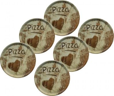 Pizzateller Porzellan Flour 33cm - 6er Set - Hearts