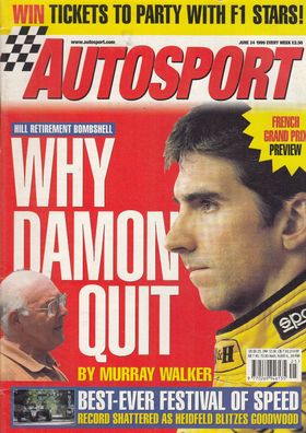 Autosport Heft 6/ 1999 - Damon Hill, Formel 1 Frankreich, Seat WRC, Goodwood, Champ C