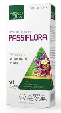 Medica Herbs Passionsblume 600mg Passiflora Incarnata 60 Kapseln