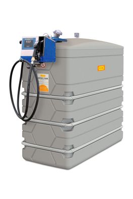 Cemo Cube Slimline 2000l Dieseltankstelle mit Kleinzapfsäule max 52lmin