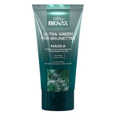 Biovax Glamour Ultra Green Für Brünetten Haarmaske, 150ml - Intensivpflege