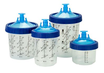 MP Paintcupsystem Lackierverarbeitungssystem Einweg-Bechersystem SET 400 ml 190Âµ