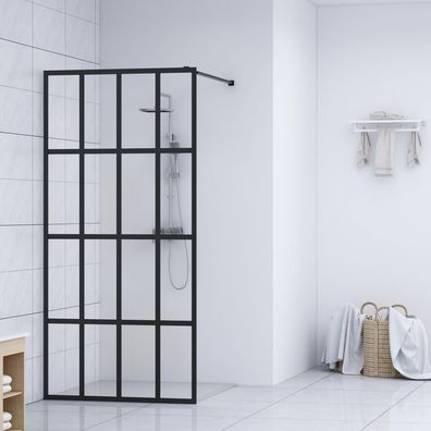 vidaXL Duschwand für Walk-in Dusche Klares Sicherheitsglas 80x195 cm