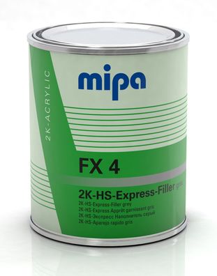 Mipa 2K-HS-Express-Filler FX 4 - 2K-Fller, 1 L, Reparaturlackierung, grau