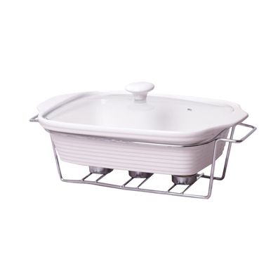 Speisewärmer aus Keramik 2 L Chafing Dish Buffet-Set Keramik-Chafer Buffetwärmer