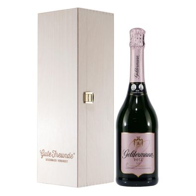 Geldermann Rosé Sekt mit Geschenk-Holzkiste