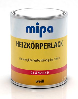 MIPA Heizkörperlack 750ml RAL9010 weiß, gilbungsbeständig 120ßÂ°C,180ßÂ°C