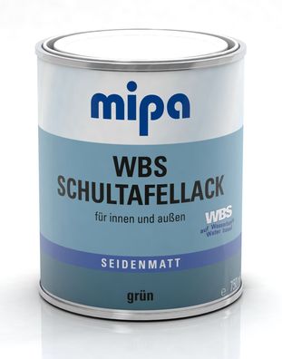 Mipa WBS Schultafellack, matt/ 750 ml, grn, wasserbasierend, abwischbar