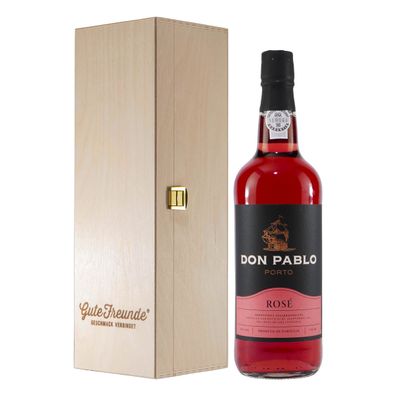 Don Pablo Portwein -ROSÉ- mit Geschenk-Holzkiste