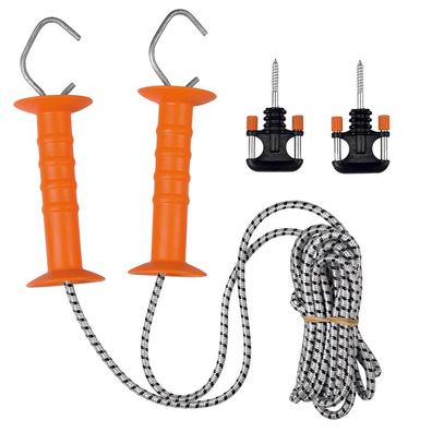 Gallagher Cord-Torset dehnbar 6,5 bis 11m weiß mit 2 Torgriffen