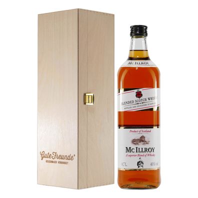 Mc Illroy Blended Scotch Whisky mit Geschenk-Holzkiste