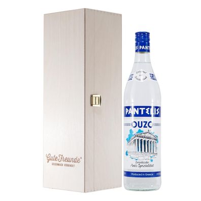 Pantelis Ouzo mit Geschenk-Holzkiste