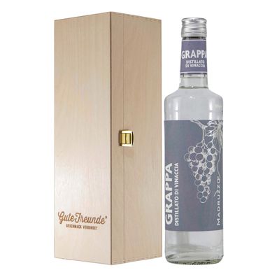 Madruzzo Grappa mit Geschenk-Holzkiste