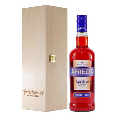 Aprezzo Aperitivo Bitter mit Geschenk-Holzkiste