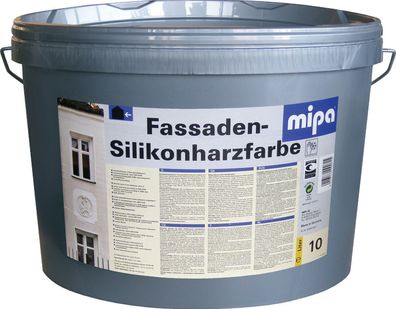 Mipa Fassaden-Silikonharzfarbe wasserabweisend und schlagregendicht 10 Liter