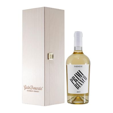 Farnese Primi Bianco Puglia IGP mit Geschenk-Holzkiste