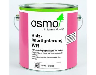 OSMO Holz - Imprägnierung WR 4001 Farblos 2,5 L - 0 ,75 Liter Holzimprägnierung