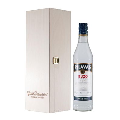 Pilavas Ouzo Nektar mit Geschenk-Holzkiste