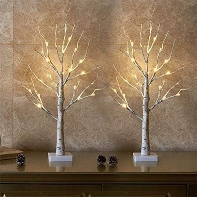 Eambrite Set of 2 Light Tree Branches, 24 LEDs, Battery Operated Decor