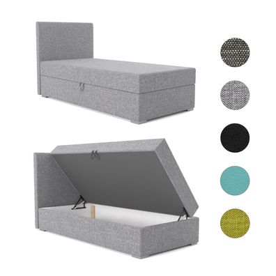 Einzelbett Boxspringbett Bett Jugendbett Kiberg Mini Basic Bettkasten Jugendzimmer